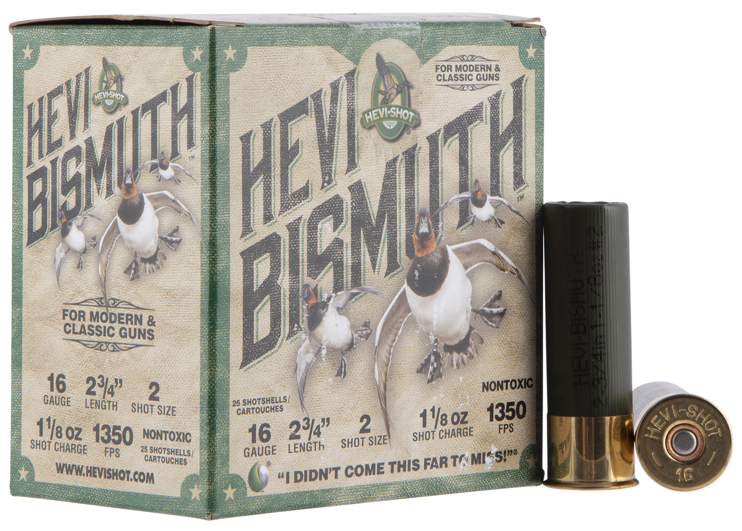 HEVI-Shot HS16702 HEVI-Bismuth 16Gauge 2.75" 1 1/8oz Bismuth 2Shot 25 Per Box/10 Case