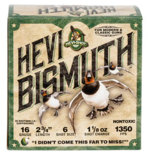 HEVI-Shot HS16706 HEVI-Bismuth 16Gauge 2.75" 1 1/8oz Bismuth 6Shot 25 Per Box/10 Case