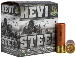 HEVI-Shot HS60001 HEVI-Steel 12Gauge 3" 1 1/4oz 1Shot 25 Per Box/10 Case