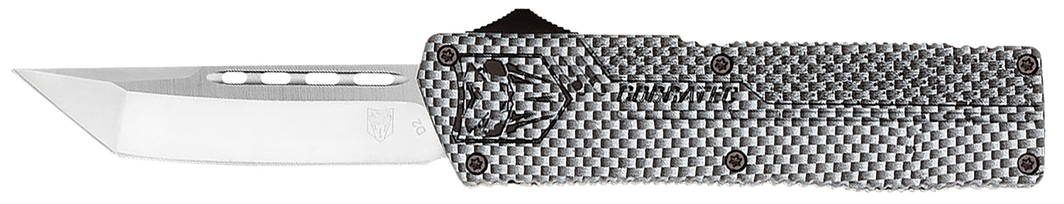 CobraTec Knives CFCTLWTNS Lightweight 3.25" OTF Tanto Plain D2 Steel Blade/Carbon Fiber Aluminum Handle Includes Pocket Clip