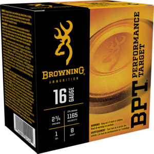 Browning Ammo B193611628 BPT Performance Target 16Gauge 2.75" 1oz 8Shot 25 Per Box/10 Case