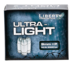 Liberty Ultra-Light 9mm Luger +P 50gr 20rd box ammunition
