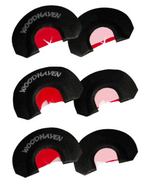 Woodhaven WH301 Red Ninja Power V Diaphragm Call Triple Reed Attracts Turkeys Black 3 Per Pkg