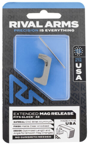Rival Arms RA72S001D Magazine Release Extended Dark Gray Aluminum for Sig P320