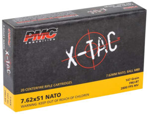 PMC 762X X-Tac 7.62x51mmNATO 147gr Full Metal Jacket Boat Tail 20 Per Box/25 Case