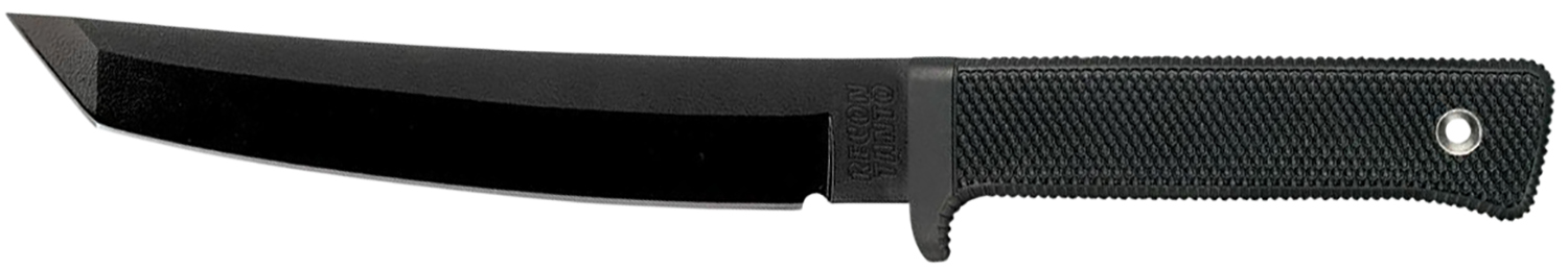 Cold Steel CS49LRT Recon 7" Fixed Tanto Plain Black Tuff-Ex Finish SK-5 Steel Blade/Black Kray-Ex Handle Includes Sheath