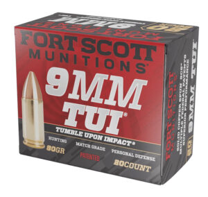 Fort Scott Munitions 9mm 80gr TUI solid copper 20-round box