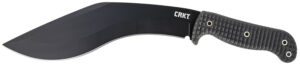 CRKT 2742 KUK  10.56" Fixed Recurve Plain Black Powder Coated 65Mn Carbon Steel Blade/Black Textured GRN Handle Includes Sheath