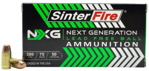 Sinterfire NXG 380 ACP 75 gr lead-free ball ammunition 50 rd box