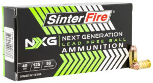 Sinterfire SF40125NXG .40 S&W 125 gr lead-free ball ammunition, 50-round box