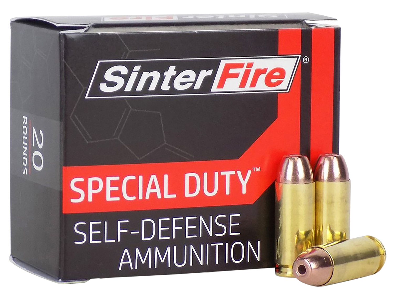 Sinterfire Special Duty 10mm 125gr lead-free frangible hollow point ammunition 20-round box