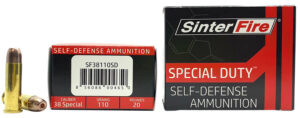 Sinterfire Special Duty .38 Special 110 gr lead-free frangible hollow point ammunition, 20 rounds per box