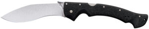 Cold Steel CS-62JL Rajah II 6" Folding Plain Stone Washed Japanese AUS-10A SS Blade/ Black Griv-Ex Handle