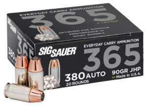 Sig Sauer 365 .380 ACP 90gr V-Crown JHP 20-round box