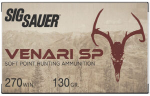 Sig Sauer V270SP13020 Venari 270Win 130gr Soft Point 20 Per Box/10 Case