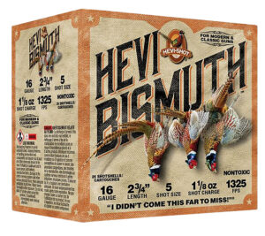 HEVI-Shot HS16715 HEVI-Bismuth Upland 16Gauge 2.75" 1 1/8oz Bismuth 5Shot 25 Per Box/10 Case