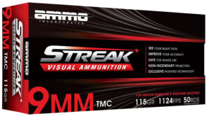 Ammo Inc STREAK 9mm 115gr TMC Red 50rd box