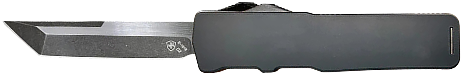 Templar Knife XLBR221 Premium LW Excalibur Large 3.55" OTF Tanto Plain Black Oxide Stonewashed D2 Steel Blade, 5.25" Black Aluminum/Rubber Handle