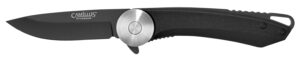Camillus 19640 Cirque  2.75" Folding Drop Point Plain Black AUS-8 Carbonitride Titanium Blade, Black G10 Handle