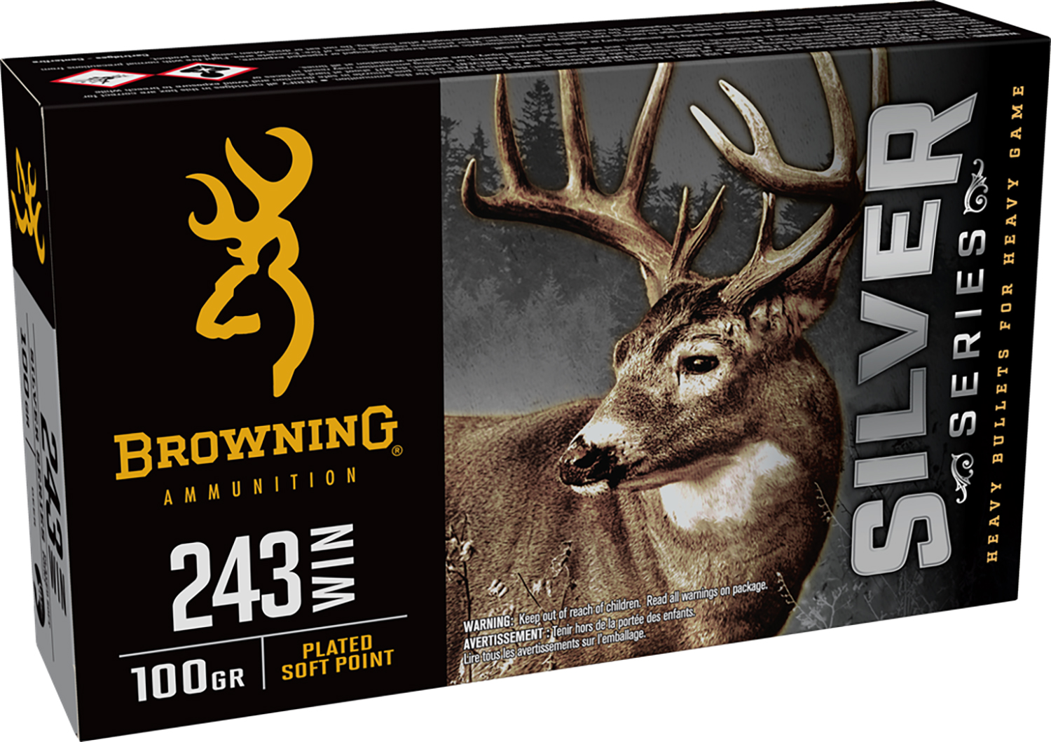 Browning Silver Series .243 Winchester 100gr Plated Soft Point 20 rounds box