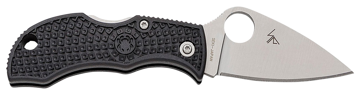 Spyderco MBKLFP Manbug 1.90" Stonewashed VG-10 SS Blade/ Black Textured FRN Handle