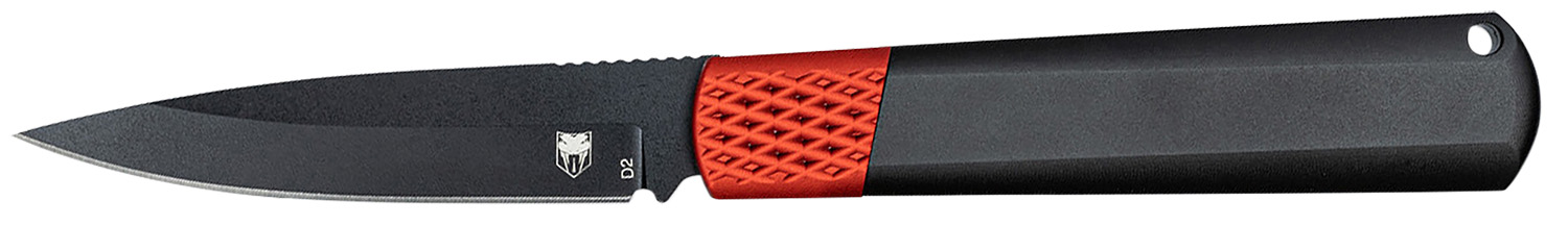 CobraTec Knives CTGHRBRB Gideon Hidden Release 3" OTF Plain Black D2 Steel Blade, 4.25" Black/Red Aluminum Handle