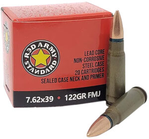 Red Army Standard AM3420 Rifle 7.62x39mm 122gr Full Metal Jacket 20 Per Box/50 Case