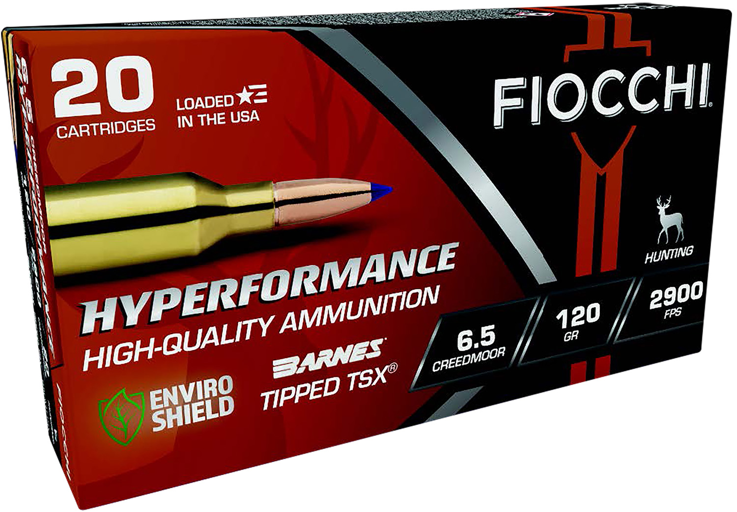 Fiocchi 6.5 Creedmoor 120gr Barnes Tipped TSX ammunition box and cartridges