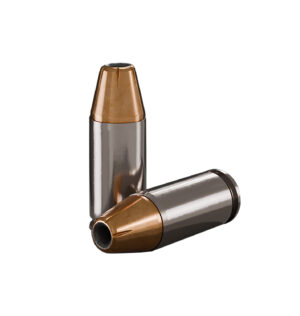 Underwood Ammo 9mm Luger 124gr JHP 20-round box, nickel-plated brass