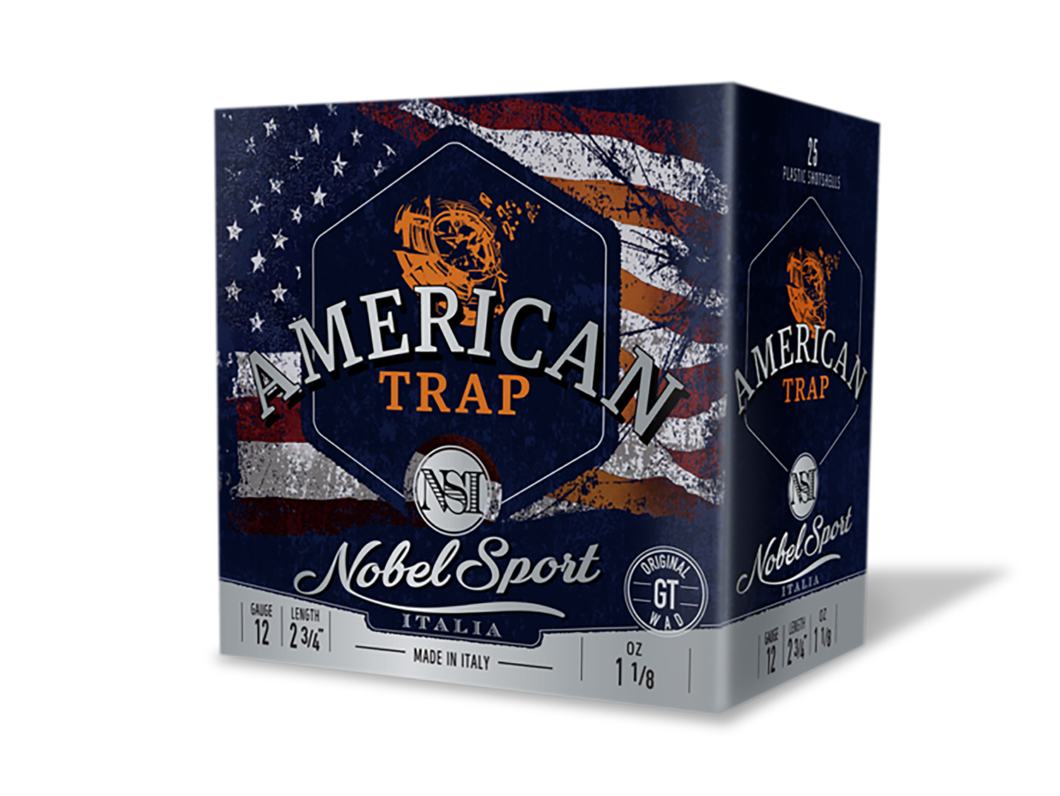 Nobel/Eurosports LLC ANS27755 American Trap 12 Gauge 2.75" 7.5 Shot 25 Per Box/ 10 Cs