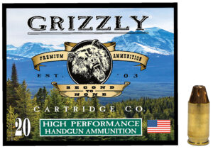 Grizzly Ammo GC38A1 .380 ACP +P 90gr Jacketed Hollow Point box, 20 rounds