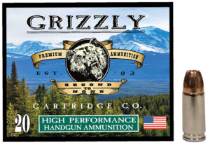 Grizzly Ammo 9mm 115gr Jacketed Hollow Point ammunition box (20 rounds)