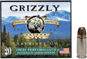 Grizzly Ammo GC9 9mm Luger +P 124gr Jacketed Hollow Point box - 20 rounds