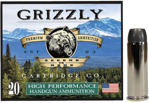 Box of Grizzly Ammo .45 Long Colt 265 gr Wide Flat Nose Gas Check, 20 per box