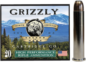 Grizzly Ammo .45-70 Government 350 gr Bonded Flat Point ammunition, 20 per box