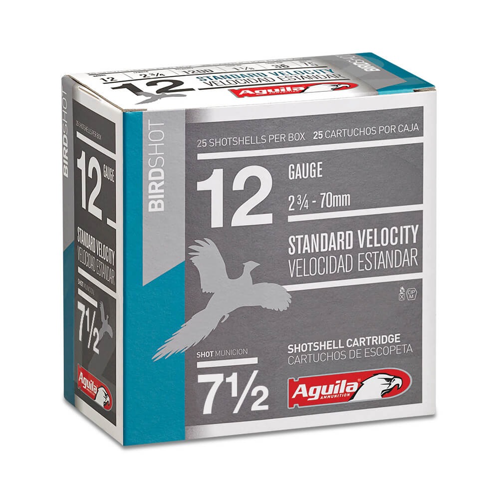 Aguila Ammunition 12ga Birdshot 2.75 inch Shotgun Shells - #7.5 Shot | 1-1/8oz | 1200 fps | 25rd Box