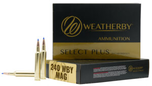 Box of Weatherby Select Plus .240 Weatherby Magnum 80 gr Barnes TTSX, 20 rounds