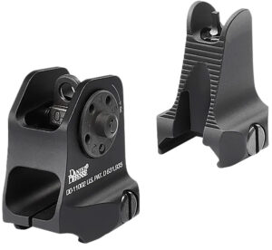 Daniel Defense 1908809116 AR-15 Iron Sight Set  Black Hardcoat Anodized Fixed Front & Rear Sight