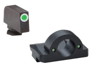 AmeriGlo GL126 Ghost Ring Sight Set for Glock  Green Tritium White Outline Front Sight-Green Tritium Rear Sight