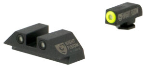 Night Fision GLK001003YGZ Tritium Night Sights For Glock Green Tritium Yellow Outline Front Sight- Green Tritium Black Outline Rear Sight Glock 17/17L/19/22