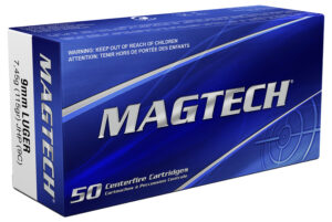 Box of Magtech 9C 9mm Luger 115gr Jacketed Hollow Point ammunition