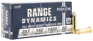Fiocchi 357 Magnum 142gr FMJ Truncated Cone 50rd box