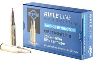 PPU Prvi Partizan 7mm-08 Remington 140gr PSP-BT 20-round box of rifle ammunition