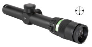 Trijicon 200054 AccuPoint Black Hardcoat Anodized 1-4x 24mm 30mm Tube German #4 Crosshair w/ Green Dot Reticle