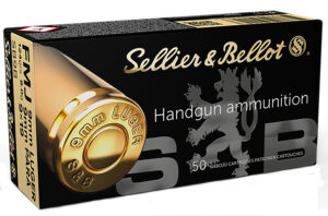 Sellier & Bellot 9mm Luger 124 gr FMJ 50-round box ammunition