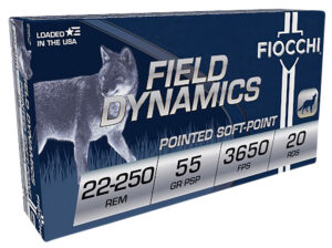 Fiocchi Field Dynamics 22-250 Rem 55 gr PSP 20rd box