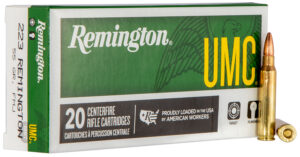 Remington Ammunition 23711 UMC 223Rem 55gr Full Metal Jacket 20 Per Box/10 Case
