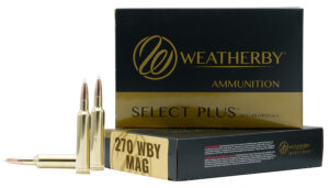 Weatherby Select Plus 270 Wthby Mag 150gr Nosler Spitzer Partition box, 20 rounds