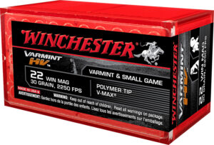 Winchester Ammo S22M2PT Varmint HV  22WMR 30gr Hornady V Max 50 Per Box/20 Case