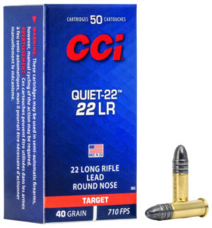 CCI 960 Quiet-22 22LR 40gr Lead Round Nose 50 Per Box/100 Case